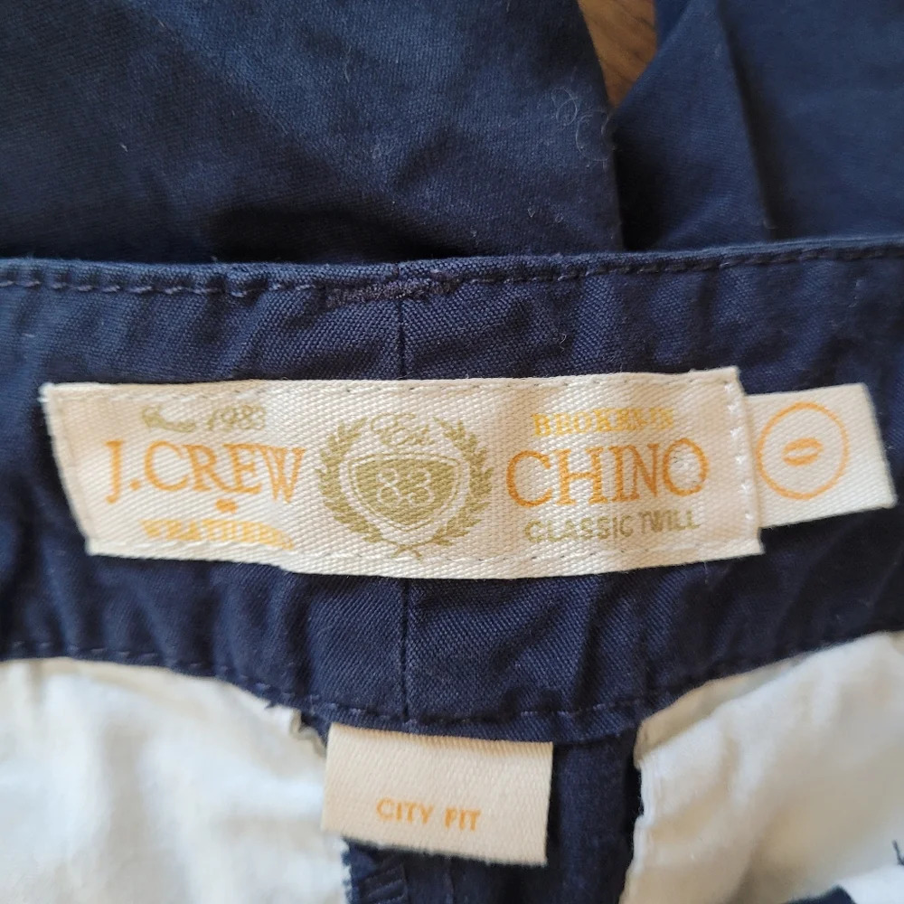 J. Crew Navy Blue Chino Classic Twill Cotton Shorts City Fit Size Women's 0 - Picture 7 of 8